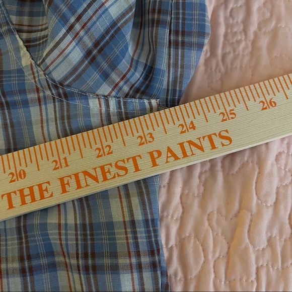 Levi’s Men’s Vintage Button Up Blue White Red Long Sleeves Plaid Lightweight - Picture 7 of 10